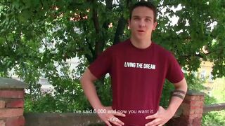 CZECH HUNTER 455 - Hunk Gets Bareback Fucked In The Outdoors