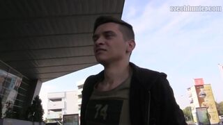 CZECH HUNTER 374 - Cute Twink Is Offered Money To Satisfy Dude's Pleasures