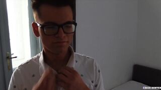 CZECH HUNTER 502 - Super Nerdy Twink Gets His Tight Asshole Opened Up