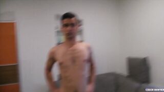 CZECH HUNTER 489 - Amateur Euro Stud Takes Big Cock Bareback In His Hairy Ass