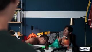 Kyle Is Very Welcoming And Even Agrees To Suck Ashton Summers' Cock, Then Cristiano Joins Them For A Threesome - MEN