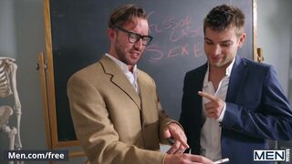 Mencom - Two students gets fucked by teacher