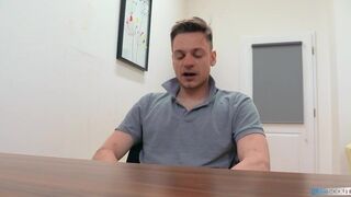 In The Interview, He Drops His Clothes On The Floor And Surprises Him With His Huge Boner - BigStr