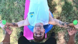 Two Park Hunks Meet Up For Some Interracial Sexy Time