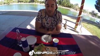 Pov Outdoor picnic leads to fuck with hunks