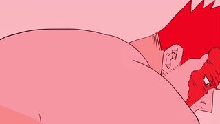 Toshinori Yagi has sex with fellow superhero Enji Todoroki