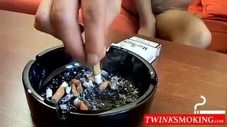 Euro twink dudes Jerry and Clark smoking