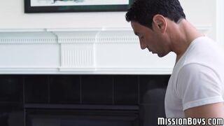 Mature Mormon barebacks two twinks after they suck him off