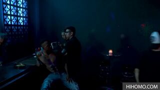 Strip Club Plowing, an Amazing Gay Threesome