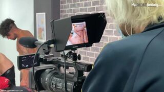 sex in the office porn movie - behind the scenes bareback spits spanish a pelo gay office