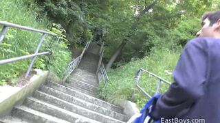 Handjob in Public Park