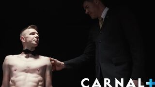 Suited stern master buys & fucks a cute boy raw & hard