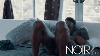 My stepbrother catches me masturbating in the living room