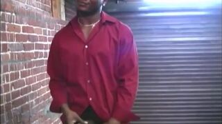 Two black janitors fucking a white guy in the ass