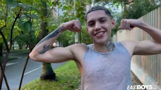 Twink huge dick Jhair Puentes handjob EastBoys