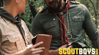 Hung DILF, Dolf Dietrich, barebacks hairless virgin scout