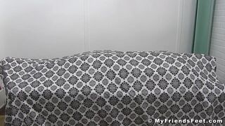 Naughty guy torments tied up friend and tickles his feet