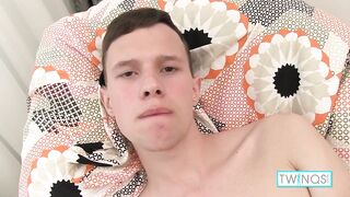 Horny Cute Hunk Aaron A Rubs His Boner And Pokes His Ass!