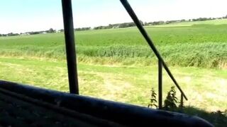 Outdoor JO in wildlife observation cabin - no cumshot