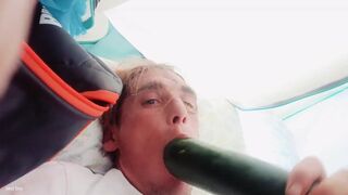 Young Man Returning From the Gym Opens His Ass