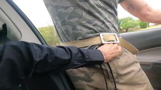 Bottom twinks bubble butt gives blowjob bareback to military man with a huge cock - homemade video to pay a fine - bottom bisexual outdoor sex huge cock - twink uber driver - amateur blowjob deepthroat - With Alex Barcelona & Frannxxx1