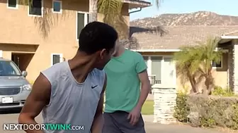Scott Finn Caught Watching Ebony Twink Playing Basketball