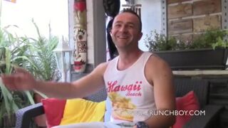 Double creampie bareback exhib for bitch