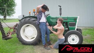 HOT Hunk LATINO Farmer Fixes The Tractor And Jock s Ass