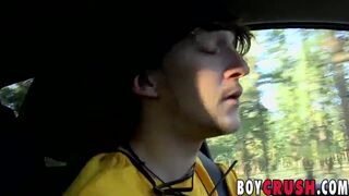 Handsome blond twinks play with their big cocks and dildos