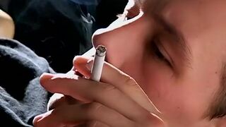 Chain smoking homosexual Jony passionately masturbates solo