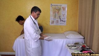 Twink medical Asian dildoed by medic