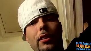 Thug uses fleshlight on his thick dick after fingering it