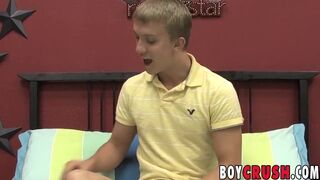 Horny twink fucks his ass with dildo in solo masturbation