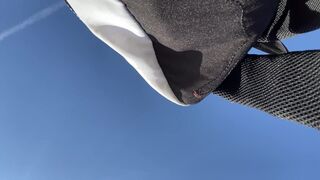 Grandpa Chub Stripes on Beach