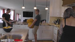 Justin Matthews Jerked Off In Pumpkin Beside GF