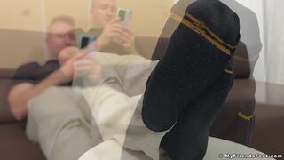 Tired Jock Bax Rubs And Relaxes His Beautiful Size 8 Feet