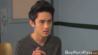 Stud teacher banging twink horny student with cute asshole