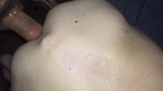 Femboy handsome boy with a huge dick stuck his daddy's big dick on cum !