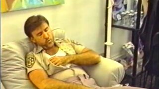 Gay officer takes cock down his throat