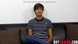 Cute little Jason Steel wanking while fingering his ass