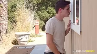 Twink Julian Bell Is Caught Jerking Off - Next Door Twink
