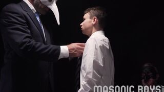 Unsure boy stretches hole and gets bred before daddy cult