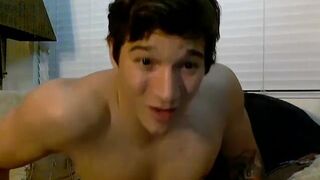 Jizzy McBone jacking off and cock play at home for his fans