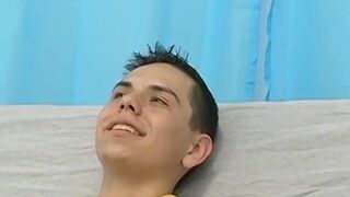 Adorable Cody Ethan masturbates and cums after an interview