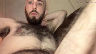 Blue-eyed bald white guy gives a quick and quiet tour of my very hairy torso