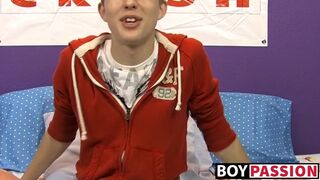 Cutie Dylan Chambers hot solo masturbation after interview