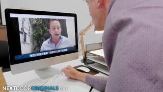 Distracted Brandon Sucked During Virtual Meeting