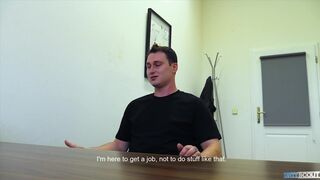 DIRTY SCOUT 180 - Muscular Dude Is Desperate For A Job So Lets Agent Fuck Him