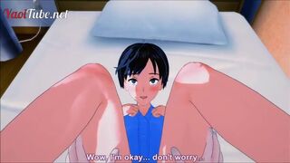 Evangelion Yaoi - Shinji x Kaworu. Having Sex in his room