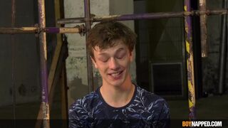 Restrained Alex Faux whipped by mature daddy Sebastian Kane